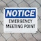 Signmission Emergency Meeting Point, 10 in W x Rectangle, Plastic OS-2PACK-NS-P-710-L-11860 - alternate 4